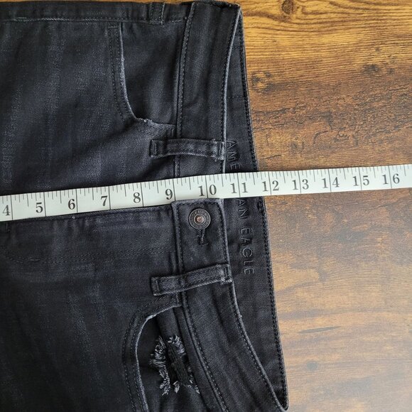 American Eagle Jeans 4 R Next Level Stretch Jeggings High Rise Black - Picture 9 of 11